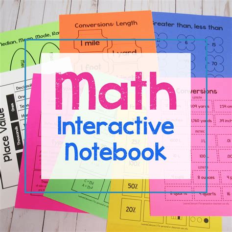 Math Interactive Notebook Grades: 4-8 – Learn in Color