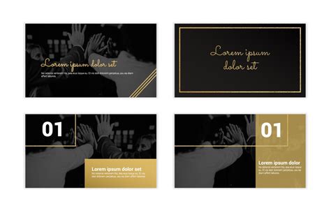 Sydney Black and Gold Free PowerPoint Template | Slides Gallery