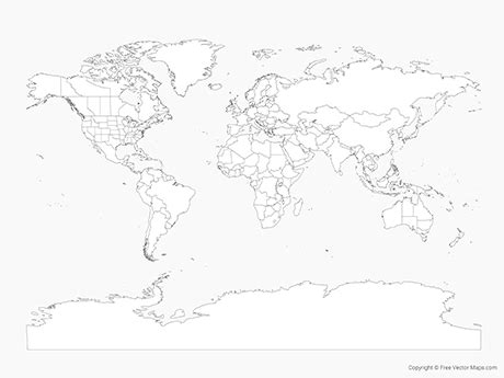 Blank World Map With States And Provinces