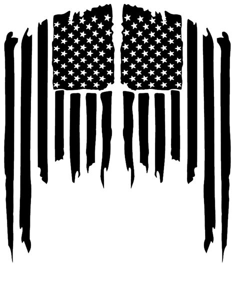 Tattered American Flag Decal Premium Vinyl Decal Compatible - Etsy