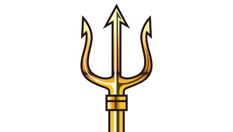 Gold Trident PNG Picture | PNG All