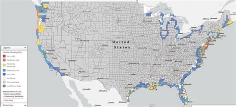 The national risk of coastal flooding in the United States as of 2023. | Building America ...