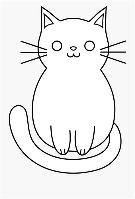 Kitten Face Clipart Black And White