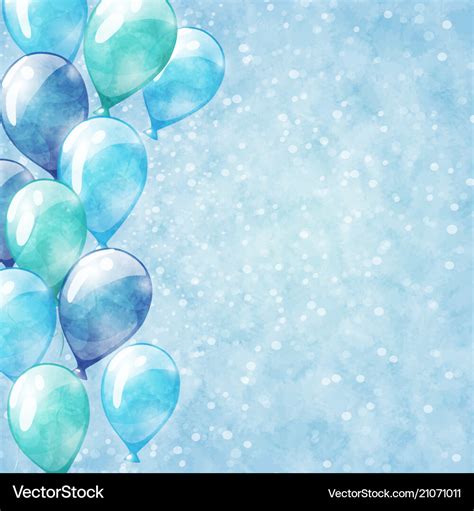 Blue Background With Balloons