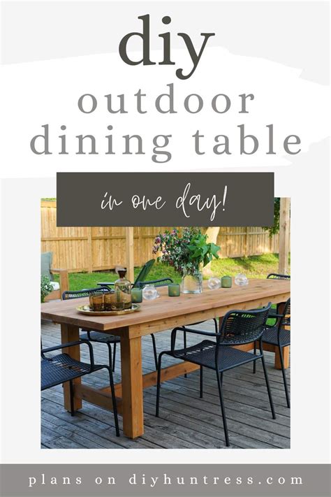 DIY Outdoor Dining Table (IN ONE DAY) - DIY Huntress