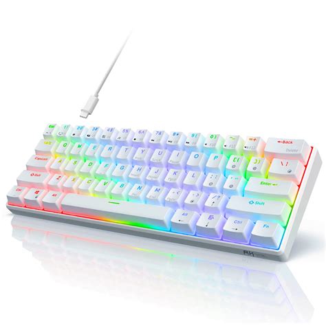 RK ROYAL KLUDGE RK61 Wireless 60% Mechanical Keyboard 61 Keys Bluetooth Mechanical Keyboard ...