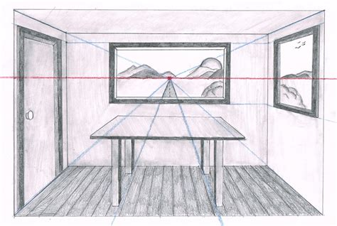 Linear Perspective Drawing Lesson Series [6 of 6] – One Point Perspective Room Drawing – Draw ...