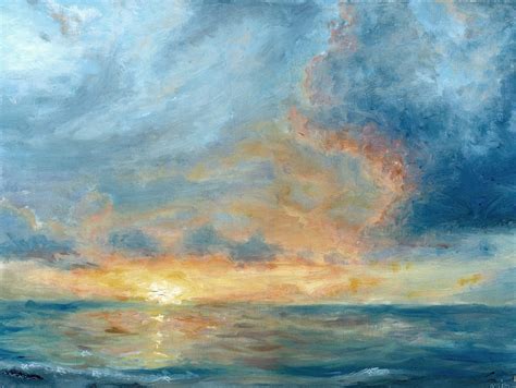 Caribbean Sunset Oil Painting | Original Impressionism - Andrew Gaia Art & Illustration