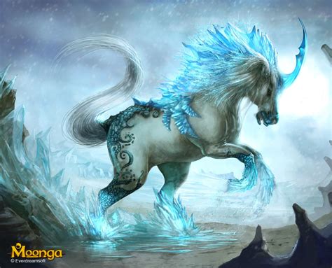 Unicorn, Creator of Ice by ~Na-V on deviantART | Mytiske dyr, Fantasy tegninger, Feer