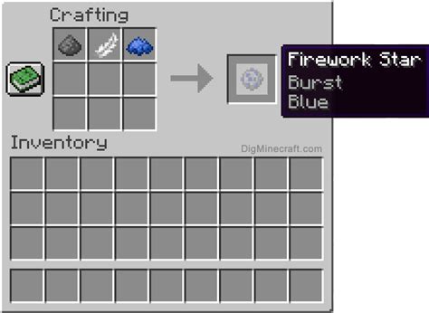 How to make a Blue Burst Firework Star in Minecraft