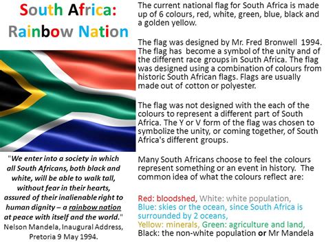 South African Flag Meaning Of Colors