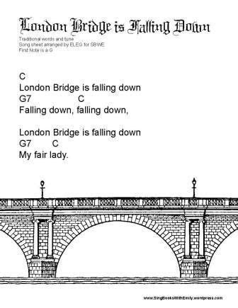 London Bridge is Falling Down, in Illustrated Song | London bridge, Falling down, London