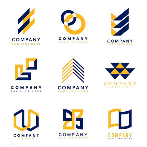 Set of company logo design ideas vector | free image by rawpixel.com | Company logo design ...