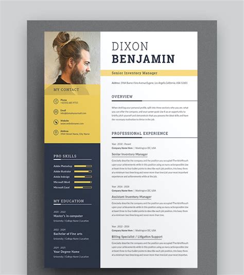 A Resume Template On Word - MosOp