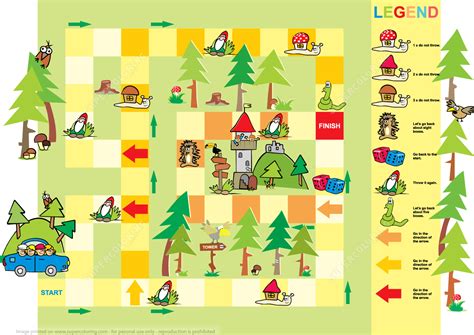 Adventure Board Game Printable Template | Free Printable Papercraft Templates