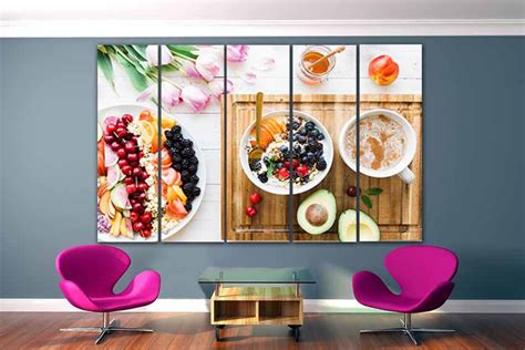 Fruit Canvas Modern Art Natural Foods Nutrition Print Kitchen | Etsy