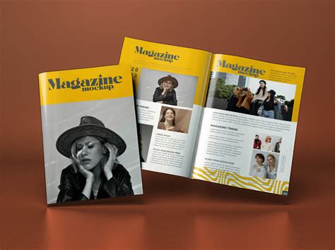 Free Open Magazine Cover Mockup | Mockuptree