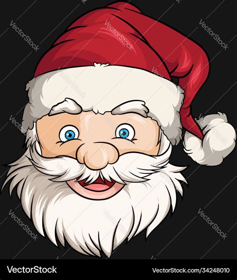 Santa claus christmas face Royalty Free Vector Image