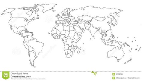 World Map Vector Outline at GetDrawings | Free download