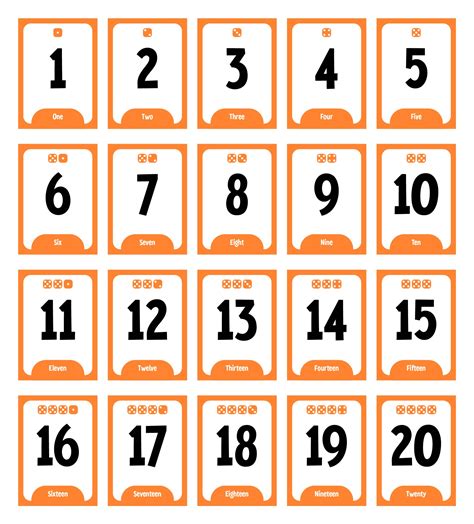 Printable Numbers 1 20