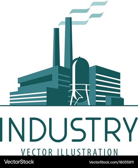 Industry logo or icon factory industrial Vector Image