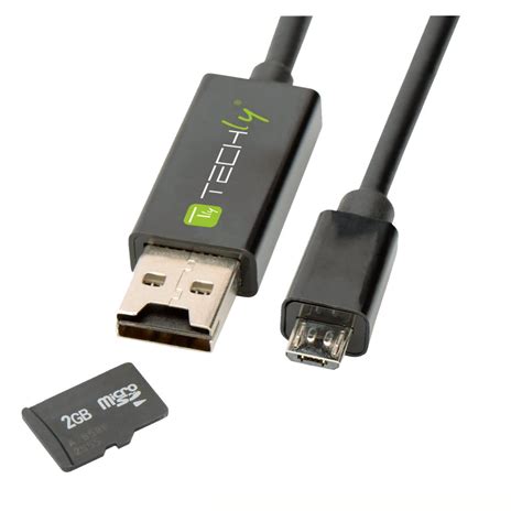 USB OTG Cable Micro B / A with Micro SD / SDHC Player 26cm Black - USB Cables and Adapters - USB ...