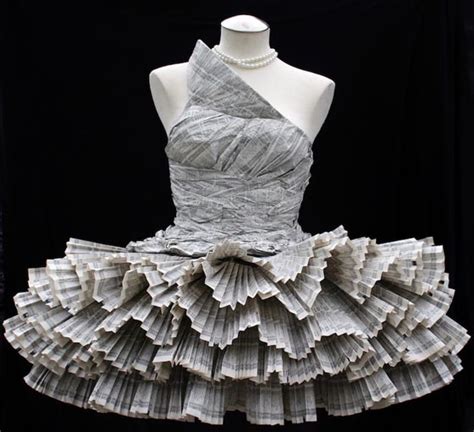 Paper Dress: Wearable Dress Made out of Phonebook - Design Swan