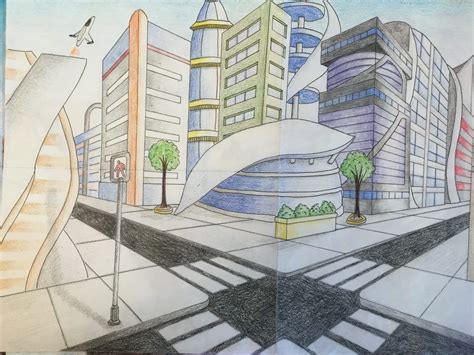 Futuristic City Drawing Tutorial