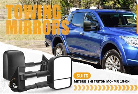 Pair Extendable Towing Side Mirrors suits Mitsubishi Triton MQ/MR 2015 – AussieOutbackStore