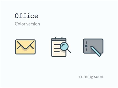 Office Icon Set (color) by Denis Rodchenko on Dribbble