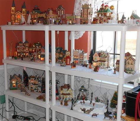 Vertical - a way to display your Christmas village, if you don’t have extra space for ...