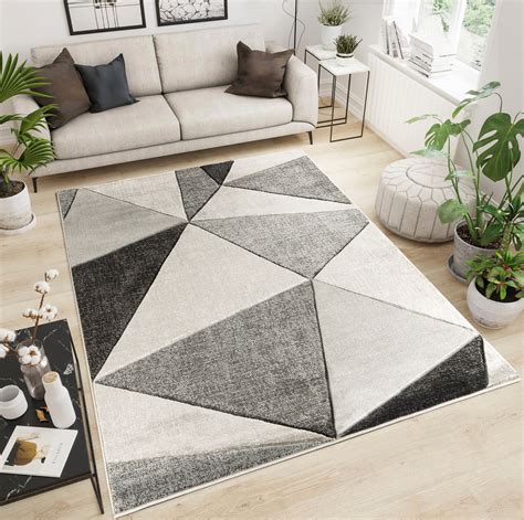 Modern Geometric Triangles Hand-Carved Soft Living Room Area Rug - Walmart.com