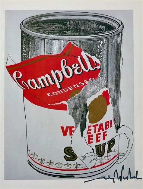 Andy Warhol, "Campbell's Soup Can" Hand signed Print, 1986