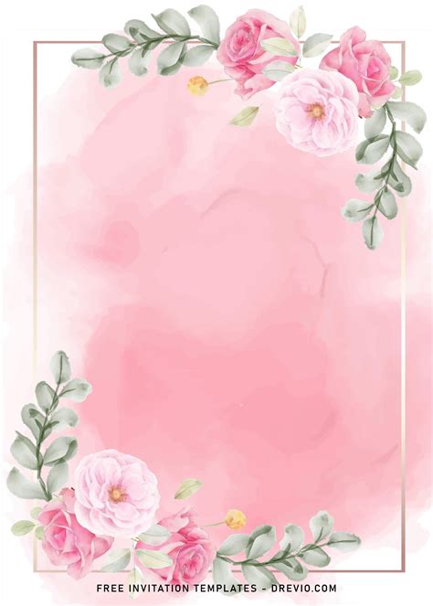 8+ Beautiful Blush Pink Watercolor Floral Wedding Invitation Templates | Download Hundreds FREE ...