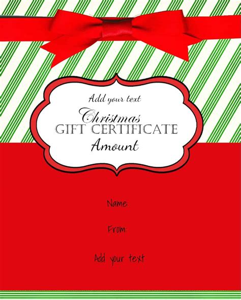 Free Christmas Gift Certificate Template | Customize Online & Download