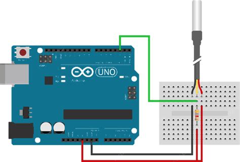 Interfacing the waterproof temperature sensor DS18B20 with Arduino