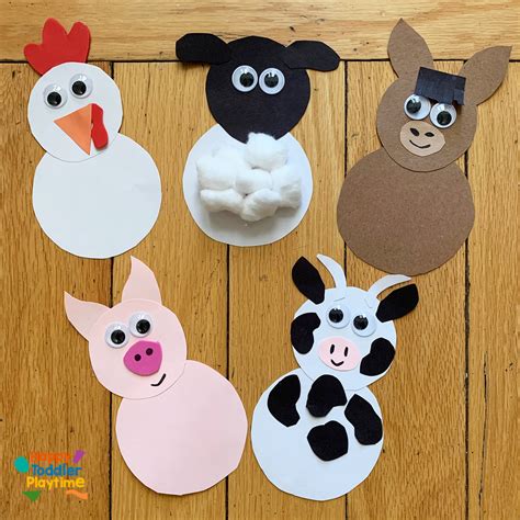 Farm Animal Finger Puppets Craft - HAPPY TODDLER PLAYTIME