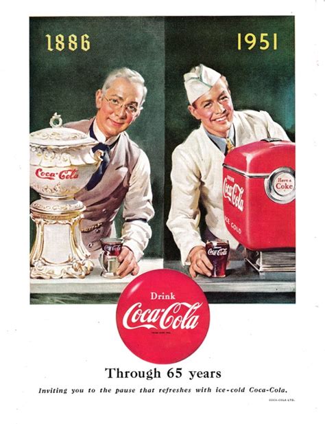 1951 Coke Coca Cola 1886 1951 Fountain-original Magazine Ad - Etsy