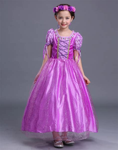 2017 new Baby Girls Cinderella Dresses Children Snow White Princess Dresses Rapunzel Aurora Kids ...