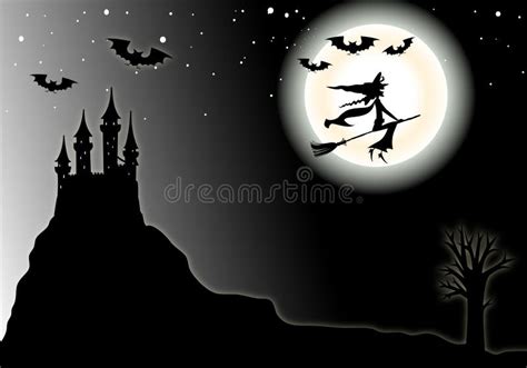 Flying Witch stock illustration. Illustration of cityscape - 3228612