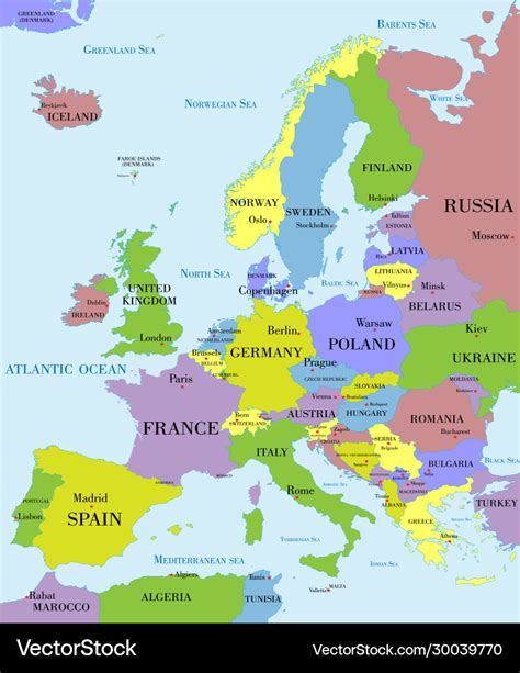 Europe Map Countries And Capitals