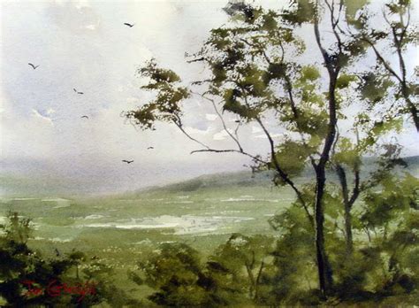 Free watercolor painting landscape demonstrations: How to watercolour