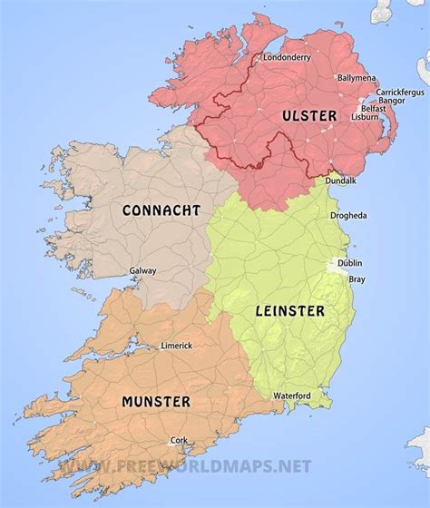 Four Provinces Of Ireland Map - United States Map