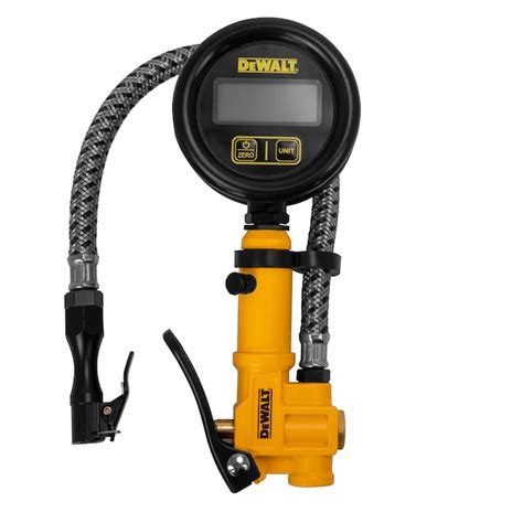 DEWALT 2.5In Digital Inflator with 12In Steel Braided Hose (0 To 200 Psi) DXCM024-0411 at Lowes.com