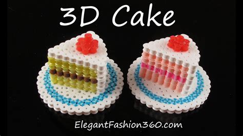 Hama/Perler Beads Cake 3D - How to Tutorial by Elegant Fashion 360 - YouTube