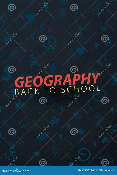 Geography School Subject with Hand-draw Doodles. Education Banner. Vector Illustration. Stock ...