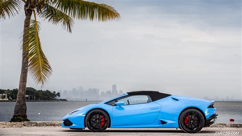 Lamborghini Huracán LP 610-4 Spyder | 2016MY (Light Blue in Miami) | Side