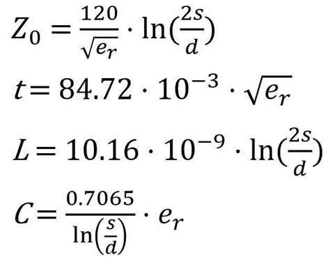 Twisted Pair Impedance Calculator