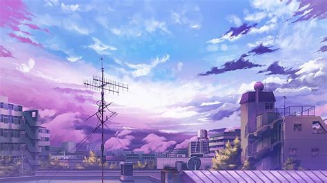 HD wallpaper: anime, city, sky, cloud - sky, architecture, building exterior | Wallpaper Flare