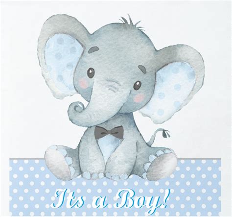 Baby Boy Elephant Baby Shower Edible Cake Topper – Cake Stuff to Go